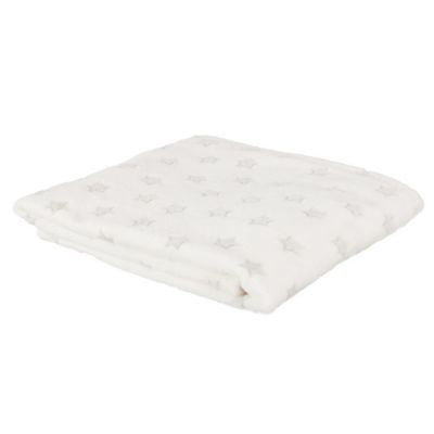 Plaid Phosphorescent Enfant &Eacute;toiles 120x150cm Blanc