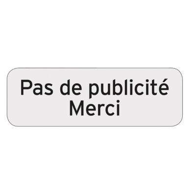 CHAPUIS Symbol PSC32 Plaque polycarbonate adh&eacute;sive 75 x 250 mm Pas de pub