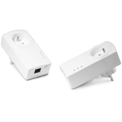 AVIDSEN Prise CPL gigogne 500 MBPS - Fiche FR , lot de 2