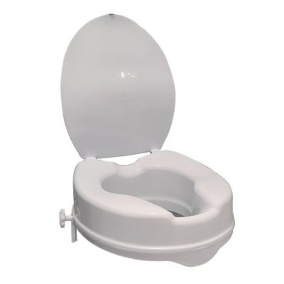 PELLET R&eacute;hausse wc pmr  plastique blanc avec abattant 10 cm - Blanc