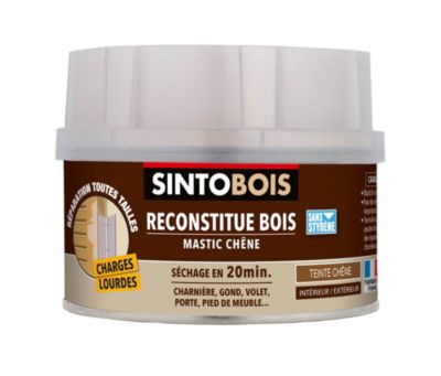 SINTO Reconstitue Bois Charges lourdes Mastic Ch&ecirc;ne 170ml
