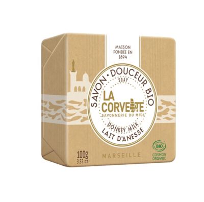 Savon douceur bio La Corvette Savonnerie du midi Lait d&acute;anesse 100g