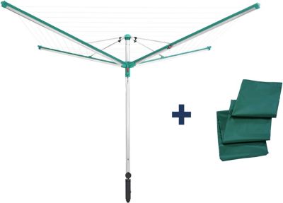 LEIFHEIT S&eacute;choir parapluie de jardin 60 m  Linomatic 600 Deluxe Cover