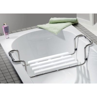 PELLET Si&egrave;ge de baignoire pmr  inox 304 extensible - Blanc