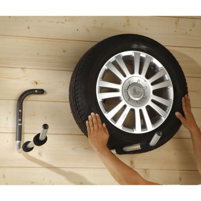 MOTTEZ Support de rangement &eacute;querre double gain&eacute;  L. 30 cm acier
