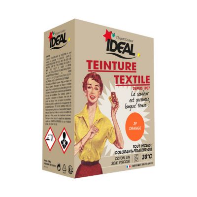 IDEAL  Teinture Textile Machine Orange 350GR FIXATEUR + SEL