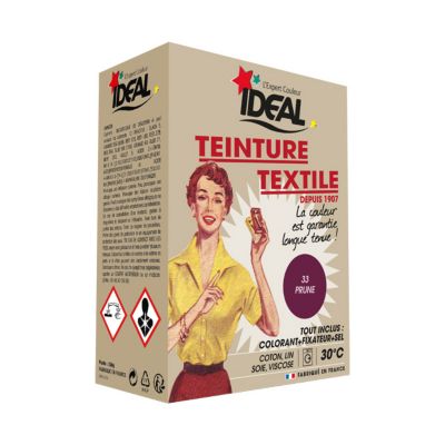 IDEAL Teinture textile prune Tout en un - 350 g