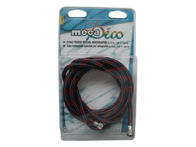 MECAFER  &ndash; Tuyau tress&eacute; tissu 3m avec 2 sorties 1/8F