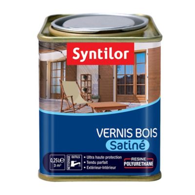 SYNTILOR  - Vernis bois ext&eacute;rieur incolore satin&eacute; 0.25 l