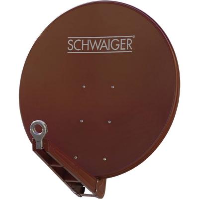 SCHWAIGER Parabole -  - 85 cm - Aluminium - Rouge brique - Pr&eacute;mont&eacute;e