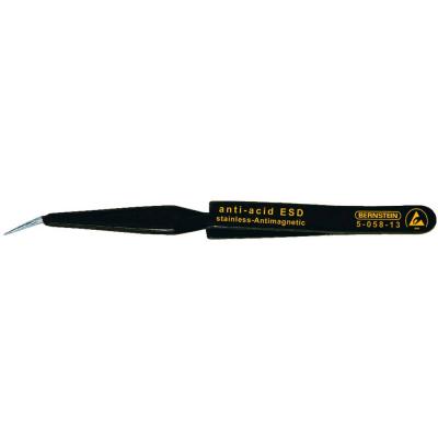 BERNSTEIN TOOLS FOR ELECTRONICS Bernstein Tools 5-058-13 Pince brucelle CMS 31b SA pointue, courb&eacute;e 120 mm 