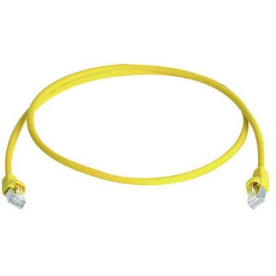 TELEGARTNER Teleg&auml;rtner 100008032 RJ45 C&acirc;ble r&eacute;seau, c&acirc;ble patch CAT 6a S/FTP 0.25 m jaune ignifuge, avec cliquet dencastrement, paire blind&eacute;e, blindage double, sans 
