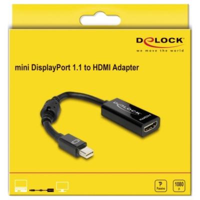DELOCK  Adaptateur Mini DisplayPort m&acirc;le vers HDMI femelle