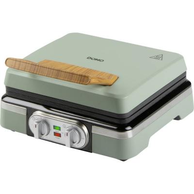 DOMO  WAFFELMAKER Gaufrier vert cendr&eacute; W407743