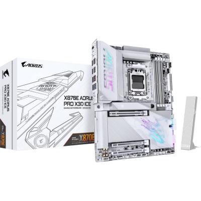 GIGABYTE Carte m&egrave;re  X870E AORUS PRO X3D ICE X870E AM5 DDR5 ATX WiFi 7 PCIe 5.0 RGB