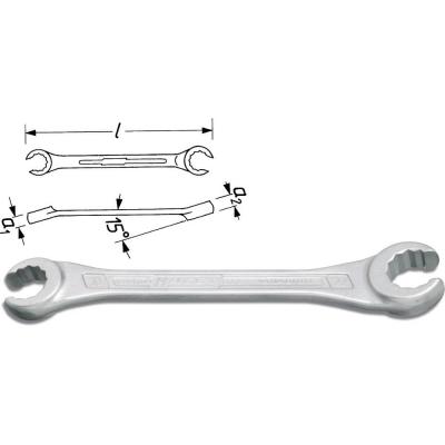 HAZET  612-19X22 Cl&eacute; &agrave; d&eacute;visser-durite rigide frein 222 Acier chrome-vanadium chrom&eacute;