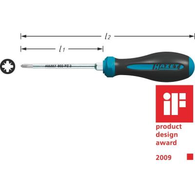  Tournevis HEXAnamic&reg; 802-PZ3 Profil Pozidriv PZ HAZET
