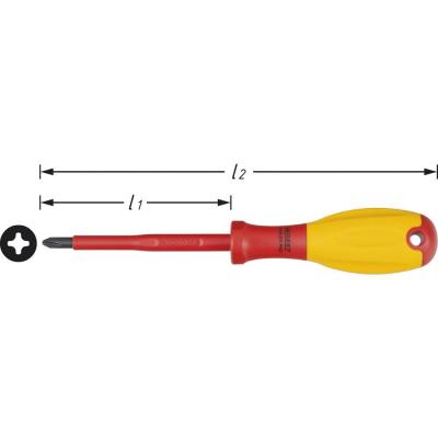  Tournevis d'&eacute;lectricien ∙ avec isolation de protection 810VDE-PH3 ∙ Profil Phillips ph ∙ Taille PH3