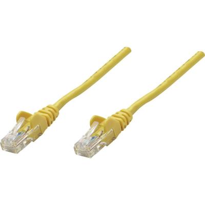 INTELLINET  Network Patch Cable, Cat6, 5m, Yellow, CCA, U/UTP, PVC, RJ45, Gold Plated Contacts, Snagless, Booted, Lifetime Warranty, Polybag - Cordon 