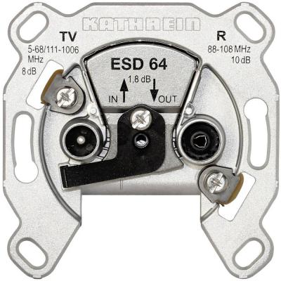 KATHREIN  ESD 64 Prise antenne TV, FM encastr&eacute; Prise de montage en boucle