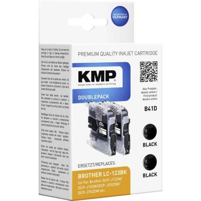  KMP Encre remplace Brother LC-123BK compatible paquet de 2 noir B41D 1525,0021