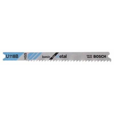 BOSCH  lame de scie sauteuse 80mm hss - u 118 b basic for metal