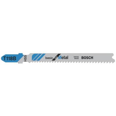 BOSCH Lot de 100 lames de scie sauteuse basic for metal t118b l 92 mm  2608631965