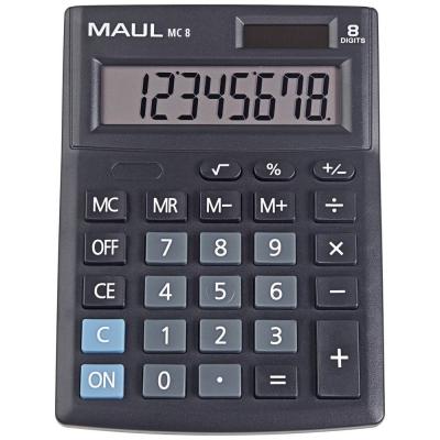 MAUL  MC 8 Calculatrice de bureau noir Ecran: 8 &agrave; pile(s), solaire