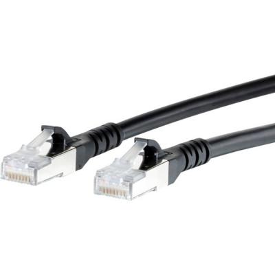 METZ CONNECT BTR NETCOM  1308451500-E C&acirc;ble Patch RJ45 Cat 6a S/FTP avec Protection Nez Noir 1,50 m