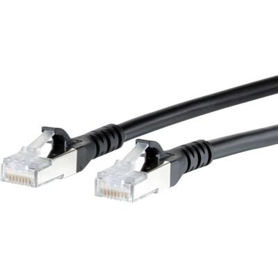 METZ CONNECT 1308452000-E RJ45 C&acirc;ble r&eacute;seau, c&acirc;ble patch CAT 6a S/FTP 2.00 m noir avec cliquet dencastrement 