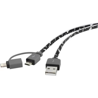 RENKFORCE  C&acirc;ble 2-en-1 Micro-USB/Lightning - 0,2 m