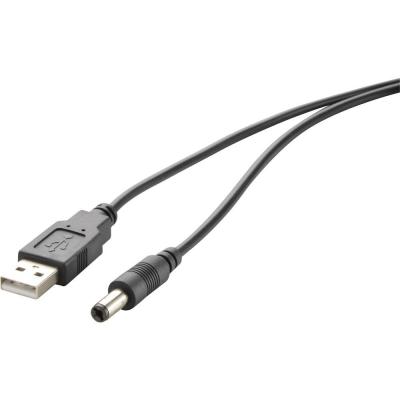 RENKFORCE C&acirc;ble &eacute;lectrique USB USB 2.0 USB-A m&acirc;le, Connecteur DC 3,5 mm 1.00 m noir contacts dor&eacute;s RF-4079667 