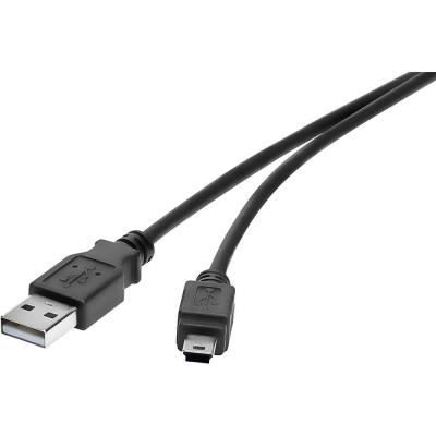 RENKFORCE C&acirc;ble USB USB 2.0 USB-A m&acirc;le, USB-Mini-B m&acirc;le 15.00 cm noir certifi&eacute; UL, contacts dor&eacute;s 