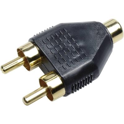 SINUSLIVE  Y2M Adaptateur RCA [2x Cinch-RCA m&acirc;le - 1x Cinch-RCA femelle] 