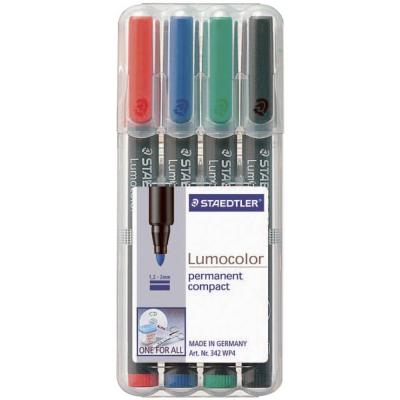 STAEDTLER  318-9wp4hz Lot De 4 Feutres Permanents Lumocolor Pour R&eacute;troprojecteurs Largeur De Trait F (Noir) (Import Allemagne)