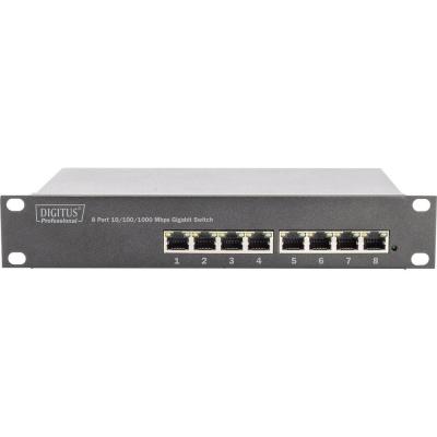 DIGITUS Switch  8 puertos 10-100-1000 rack 10"" DN-80114