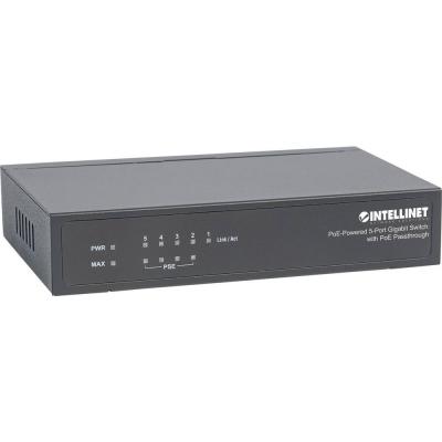 INTELLINET  PoE-Powered 5-Port Gigabit Switch with PoE Passthrough - commutateur - 5 ports