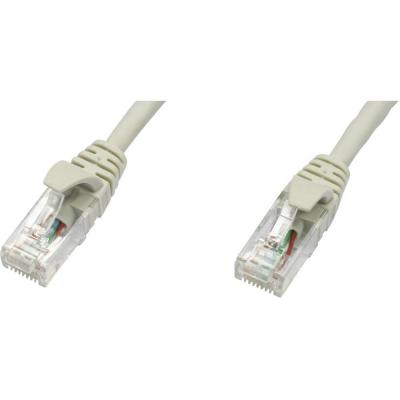 TELEGARTNER Teleg&auml;rtner 100008394 RJ45 C&acirc;ble r&eacute;seau, c&acirc;ble patch CAT 5e U/UTP 2.00 m gris ignifuge 1 pc(s) 