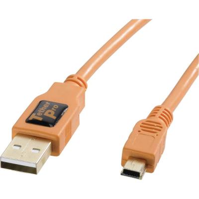 TETHER TOOLS  TetherPro USB 2.0 vers USB Mini-B 5 broches 4,6 m orange