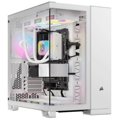 CORSAIR  6500X RGB Moyen-tour ATX Double Verre Tremp&eacute; USB-C Blanc