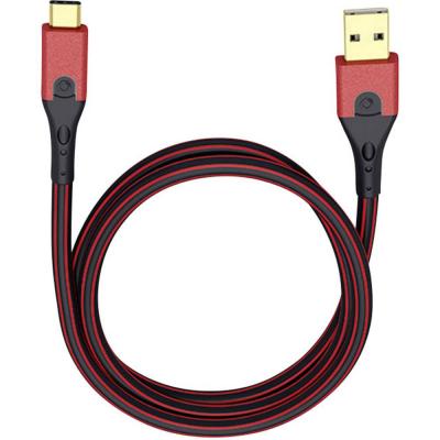 OEHLBACH  D1C9443 C&acirc;ble USB-A 3.0/USB 3.1-C 3,00 m Noir/Rouge