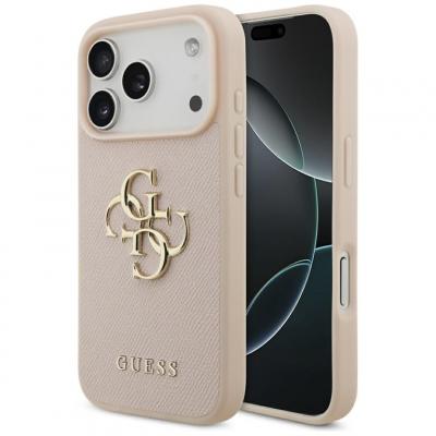 GUESS  Coque Big 4G Logo Grained Apple iPhone 17 Pro - Rose