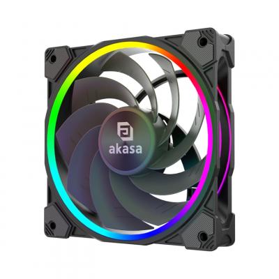 AKASA  SOHO AR12 Boitier PC Ventilateur 12 cm Noir 3 pi&egrave;ce(s) - Neuf