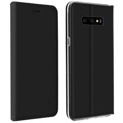 AKASHI Housse Galaxy S10e Etui Porte-carte Silicone Support Stand Noir