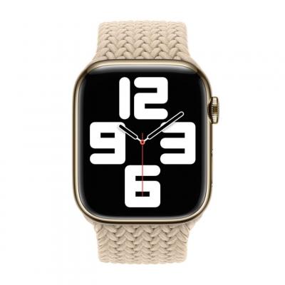 APPLE Bracelet Solo tress&eacute;  Watch  38/40/41/42 mm - Taille 4 - Beige