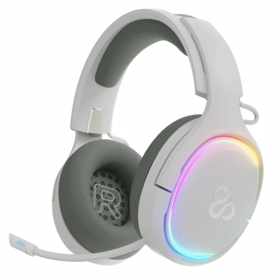 NEWSKILL Casque Gaming Sans Fil  Aton V2 Blanc RGB Bluetooth 5.0 - Neuf