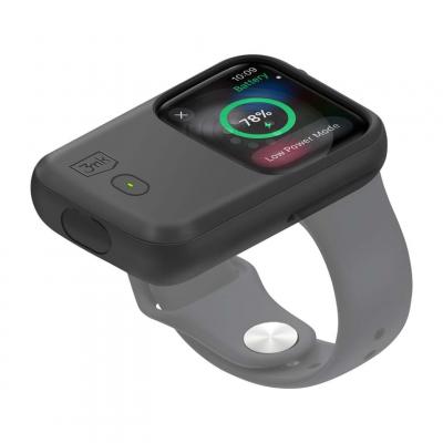 3MK Coque Batterie Induction pour Watch 40mm et 41mm Silicone Autonomie 15h Noir