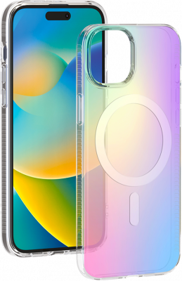 BIGBEN CONNECTED Coque Magsafe Ip15 Semi-Transparente Iris&eacute;e