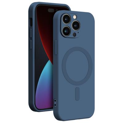 BIGBEN CONNECTED Coque  iPhone 14 Pro Max MagSafe silicone bleu 