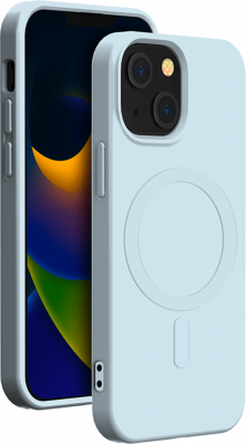 BIGBEN CONNECTED Coque Souple Compatible MagSafe pour iPhone 15 Plus Bleu